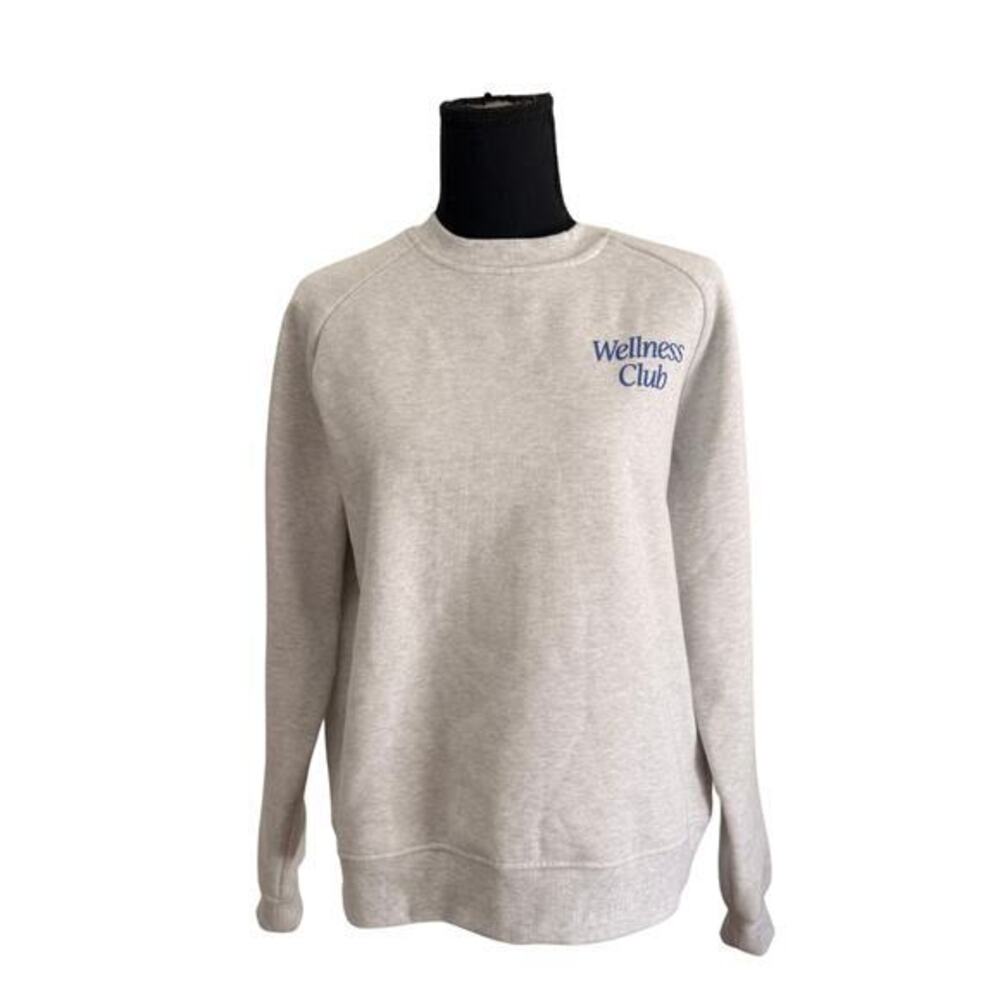 Wilo the Label Wellness Club Oversized Sweatshirt XS Gray Crewneck Pullover